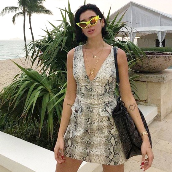 Zimmerman Corsage Python Print Linen Mini Dress Grey Size 0 - Picture 4 of 8